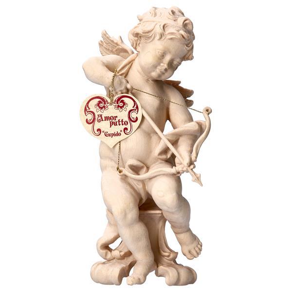 Querubín Cupido en pedestal - Natural