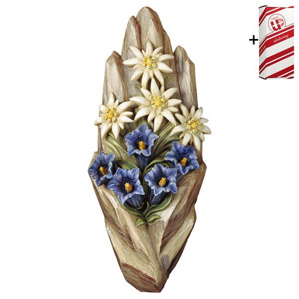 Relieve edelweiss + Caja regalo - Coloreado