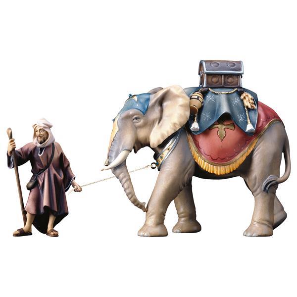 UL Grupo de Elefante con Silla equuipaje 3 Piezas - Coloreado