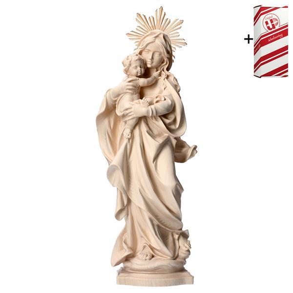Vierge à l enfant des Alpes avec Auréole + Coffret cadeau - Naturel
