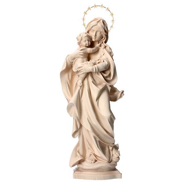 Vierge à l enfant des Alpes avec Auréole 12 étoiles en laiton - Naturel