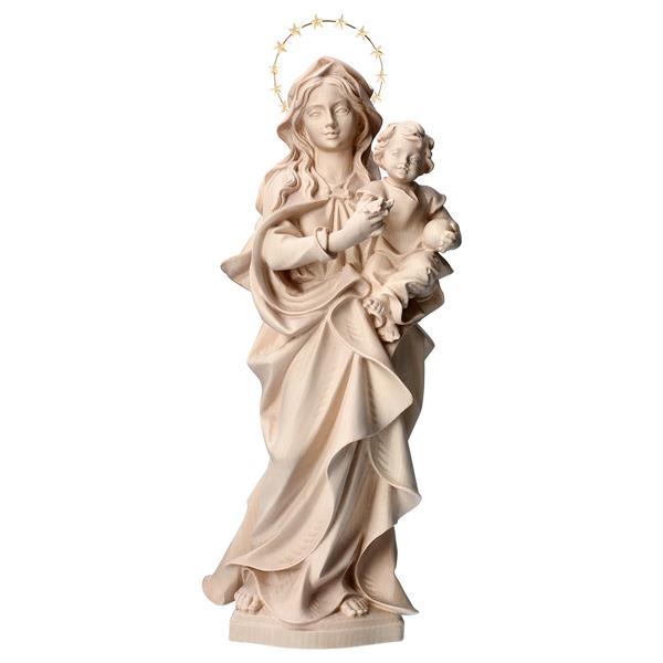 Vierge à l enfant compagne de voyage avec Auréole 12 étoiles en laiton - Naturel