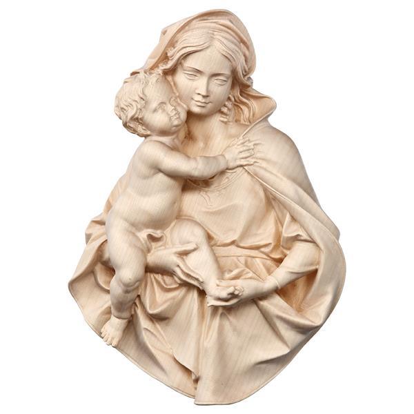 Buste de la Vierge à l enfant à accrocher - Naturel