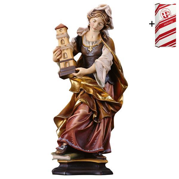 St. Barbara de Nicomédie avec tour + Coffret cadeau - Couleur