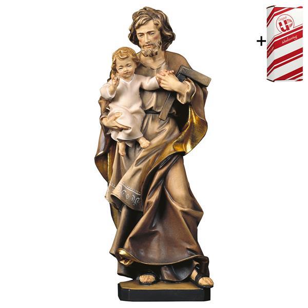 St. Joseph avec l enfant et angle + Coffret cadeau - Couleur
