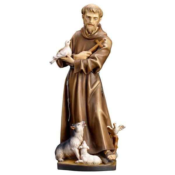 St. François de Assise avec des animaux - Couleur