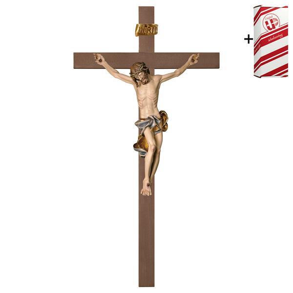 Crucifix Baroque Croix lisses + Coffret cadeau - Couleur Bleu