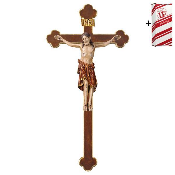 Corpus Roman Croix Baroque + Coffret cadeau - Véritable or antique