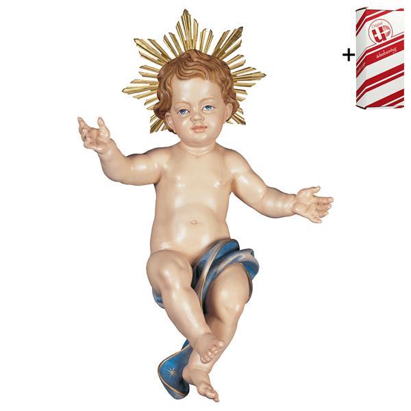 Gesù Bambino Ulrich con Raggiera + Box regalo - Colorato